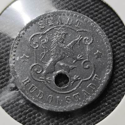 KK钱币收藏小铺  第397期 百期特怕（四拍之一） 2月预留时间 周末发货 -  1918 德紧鲁多尔施塔特 10芬尼锌币