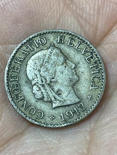 2026年第二十四场(总第一百九十三场）外国好品散币场(免佣金) - 少见早期年份–瑞士🇨🇭1913年5拉彭(第二版，B标伯尔尼造)