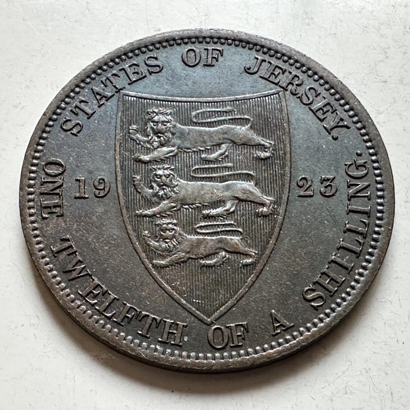 🌹外币初藏🌹🐯2026年第19场 快递已停，正月十五后再发 泽西岛1923年1/12先令