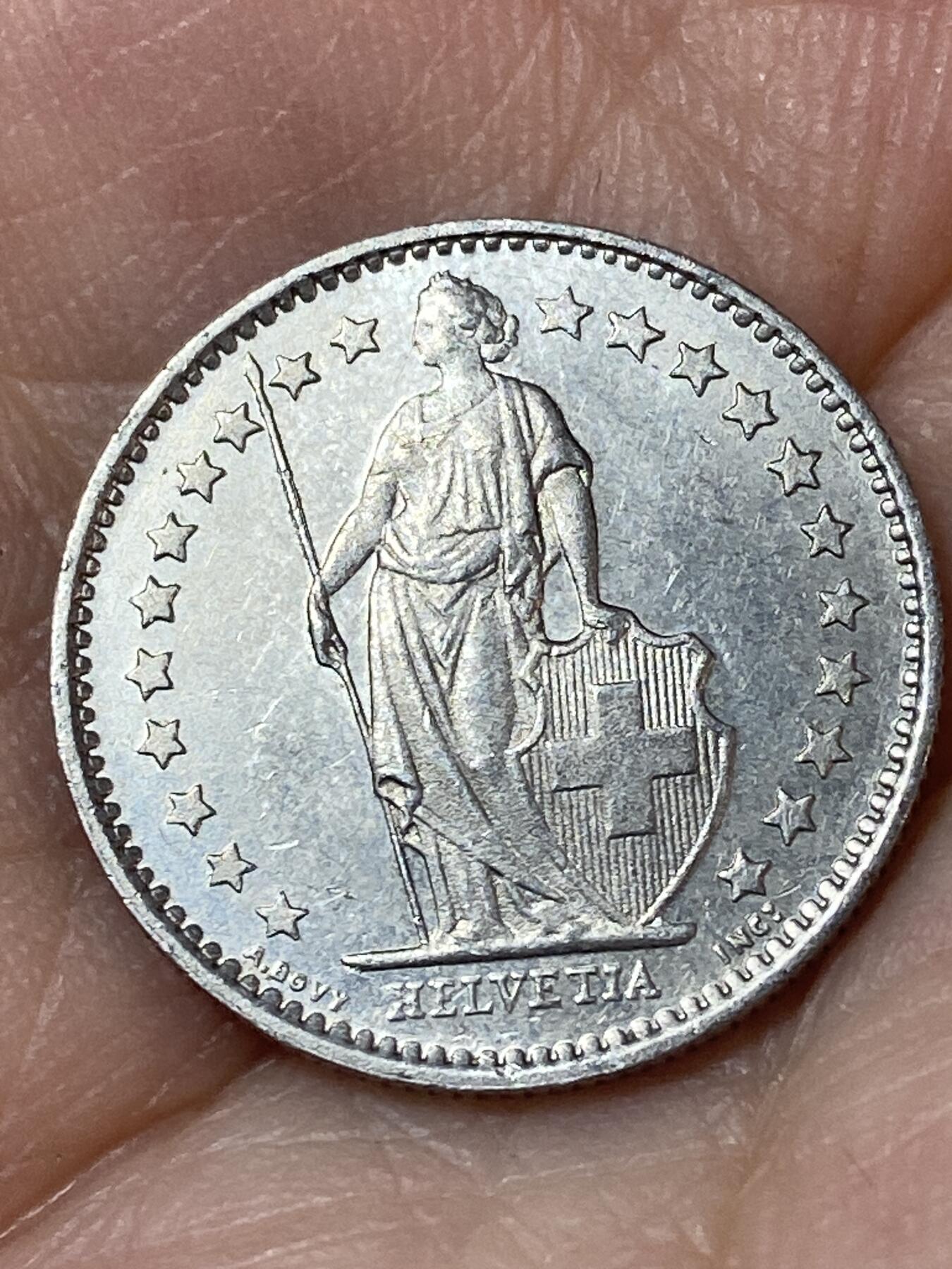 2026年第二十四场(总第一百九十三场）外国好品散币场(免佣金) 瑞士🇨🇭1982单年份1/2法郎(第四版，Medal–章型币)
