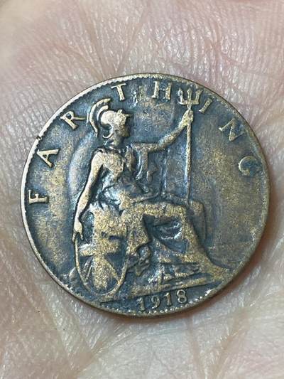 2026年第二十四场(总第一百九十三场）外国好品散币场(免佣金) - 透打–英国🇬🇧1918年1法新(乔治五世第一版)