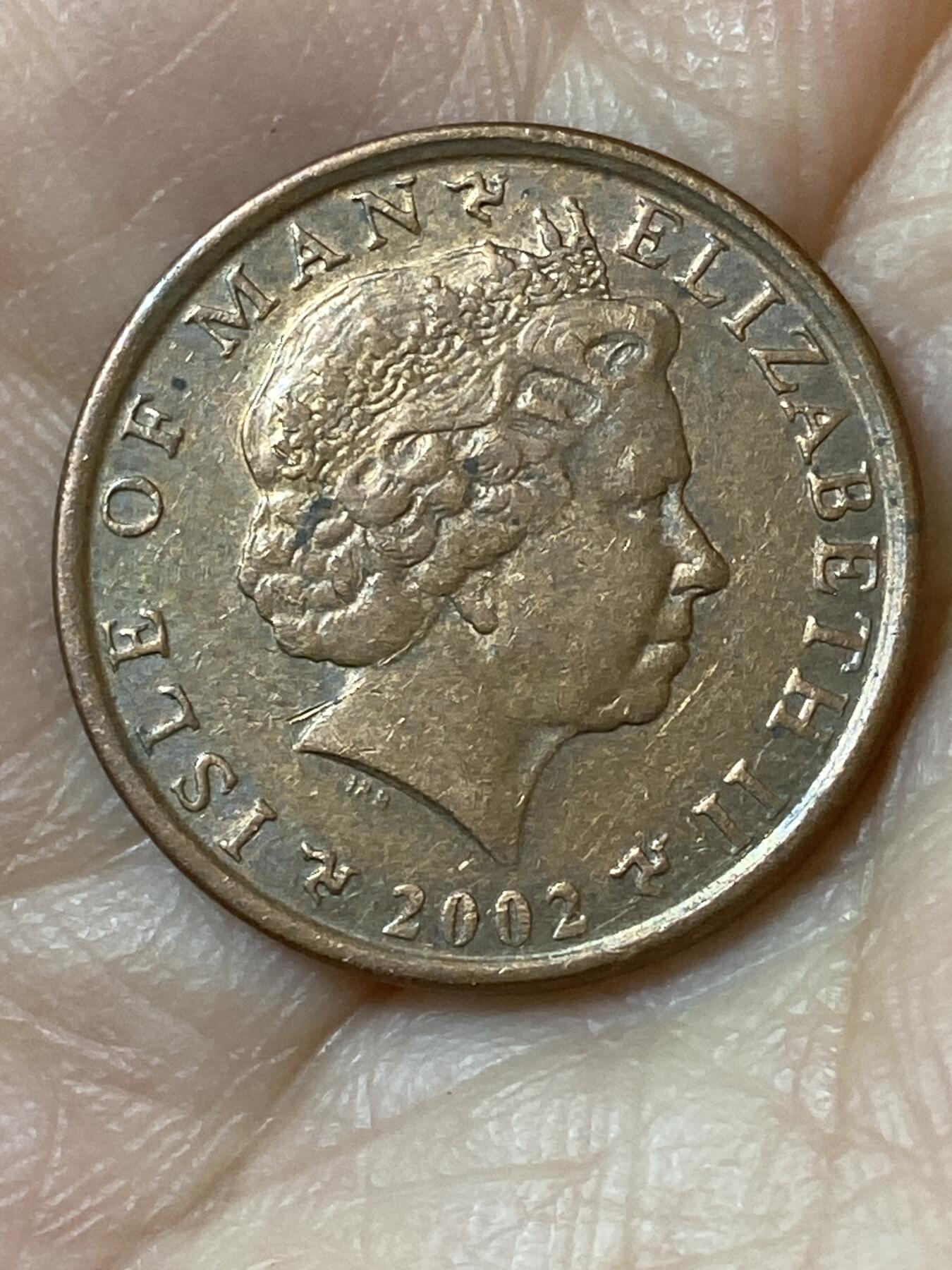 2026年第二十三场(总第一百九十二场）外国好品散币场(年后发货) 英属马恩岛🇮🇲2002年1便士(伊丽莎白二世老年第二套)