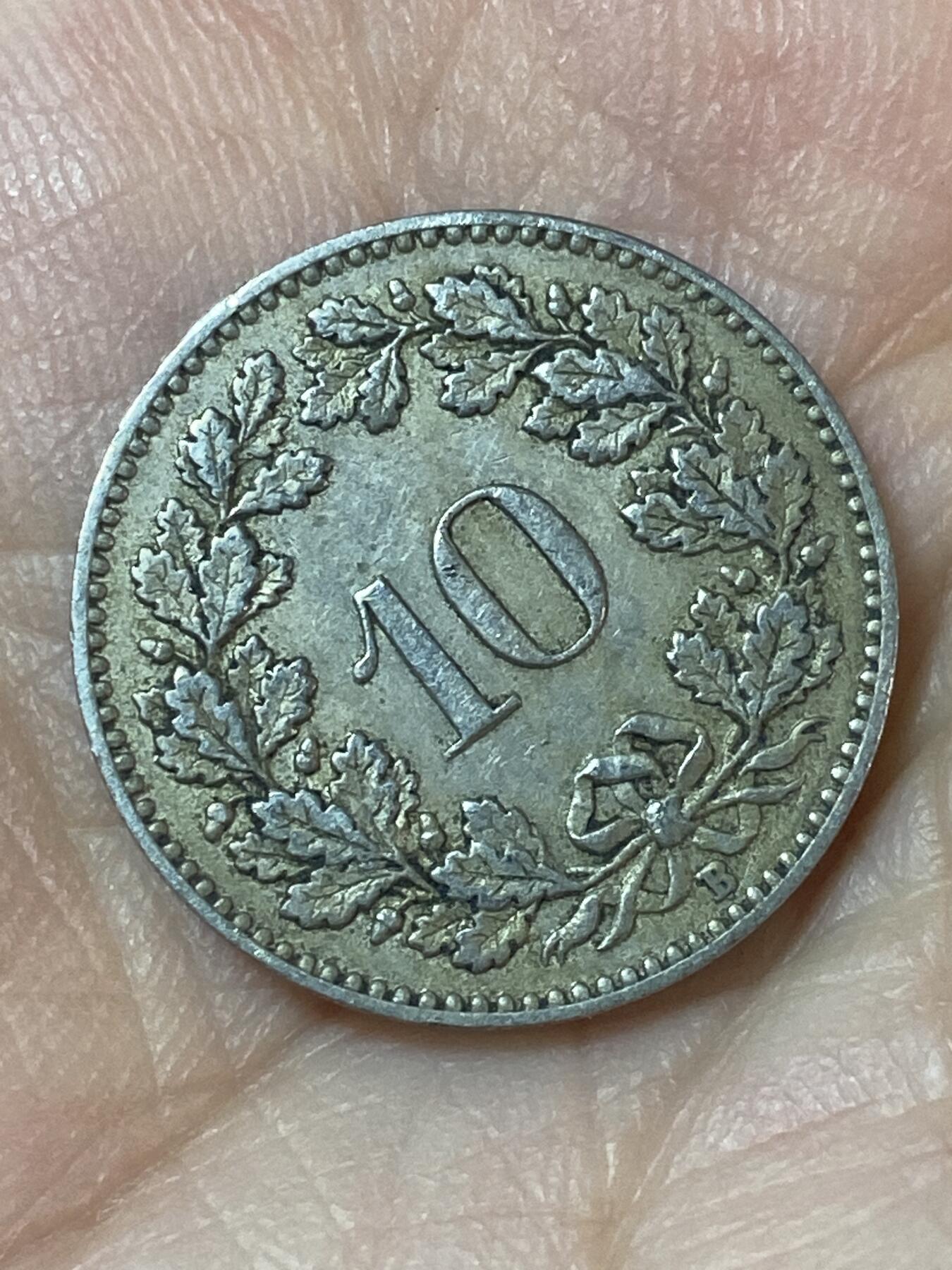 2026年第二十四场(总第一百九十三场）外国好品散币场(免佣金) 少见早期年份–瑞士🇨🇭1919年10拉彭(第二版，B标伯尔尼造)