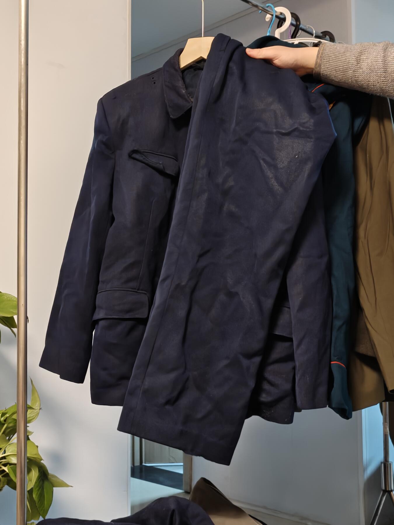 （450件拍品！制服徽章盛宴）罗岚⭐爱藏⭐年前甄选大拍场-店主清仓处理-分享拍场额外现金红包（实体经营） su-M55式海校官冬季常服全套（衣裤 大衣）南京某干休所老干部一家收得  180高体型适中者可穿】