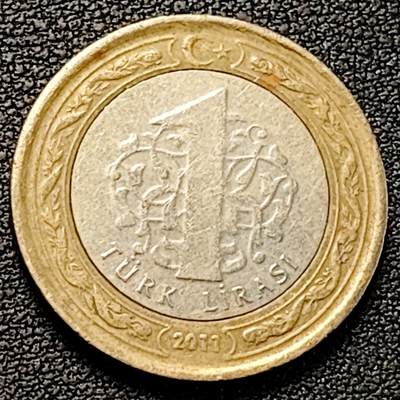 泉币菌-第191场- 迎春节专场 本场拍品多 请提前出价（本周五和之前拍的 2月14日发货） - 土耳其1里拉双色币 凯末尔总统 26mm