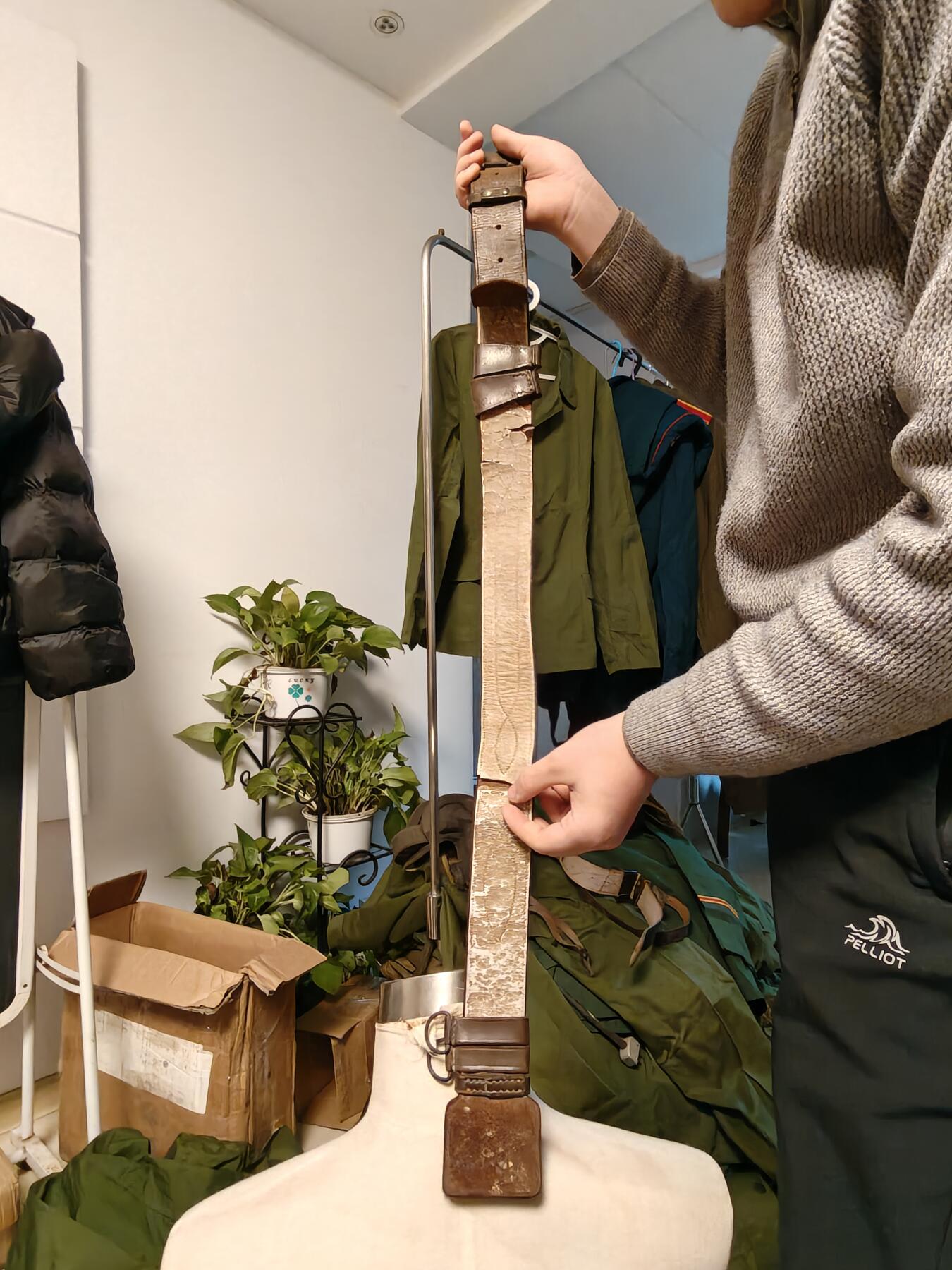 （450件拍品！制服徽章盛宴）罗岚⭐爱藏⭐年前甄选大拍场-店主清仓处理-分享拍场额外现金红包（实体经营） su-M55式校尉军官腰带 皮扣套件全 皮质柔软已保养可使用