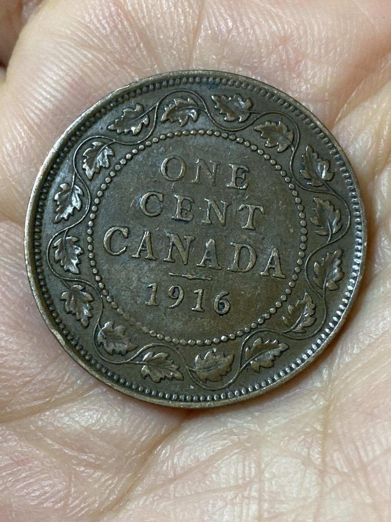 2026年第二十三场(总第一百九十二场）外国好品散币场(年后发货) 流通好品–加拿大🇨🇦1916年1分(乔治五世第二版)