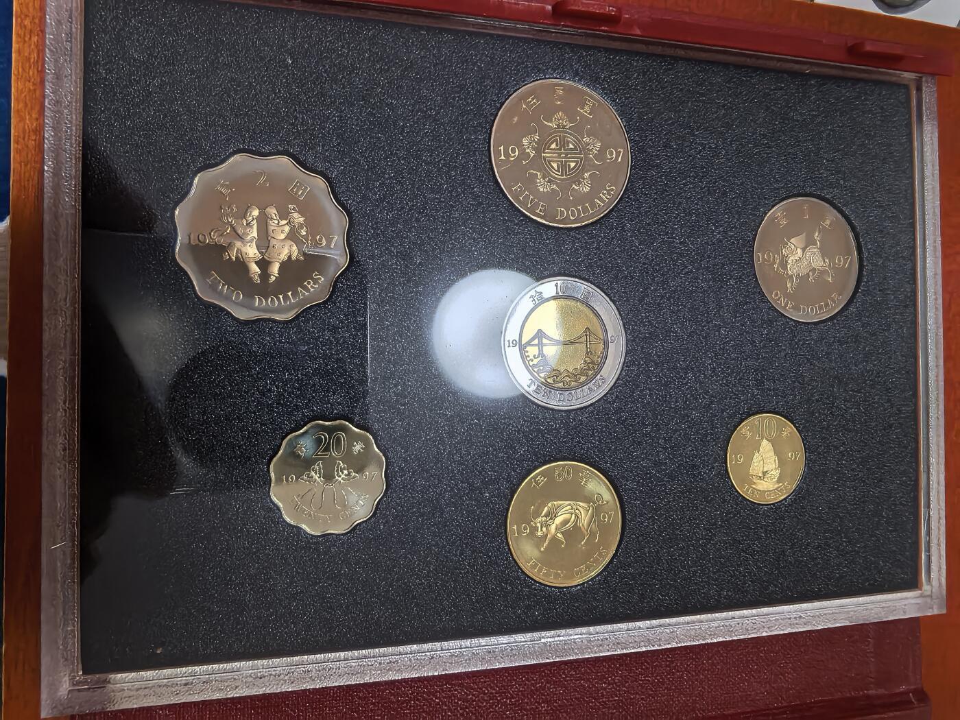 长老汇蛇年精选第一百场拍卖 1997中国香港7枚精制币套装