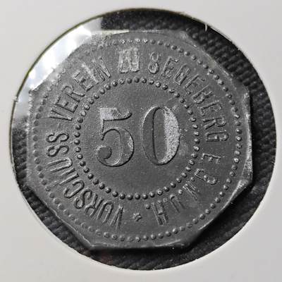 KK钱币收藏小铺  第397期 百期特怕（四拍之一） 2月预留时间 周末发货 -  ND(1917) 德紧柏令市 50芬尼锌币