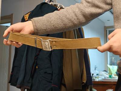 （450件拍品！制服徽章盛宴）罗岚⭐爱藏⭐年前甄选大拍场-店主清仓处理-分享拍场额外现金红包（实体经营） - su-M55式陆士兵腰带 （早期紧袖口时期镀铬版本 好品少见）