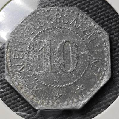 KK钱币收藏小铺  第397期 百期特怕（四拍之一） 2月预留时间 周末发货 -  1917 德紧普雷茨 10芬尼锌币