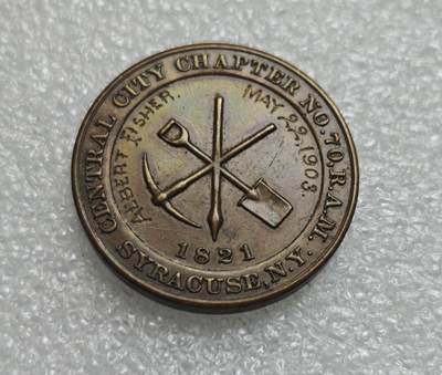 瓶子🏺第229期拍卖会[节后2月24日发货] - 1903年  70号  共济会1便士代币