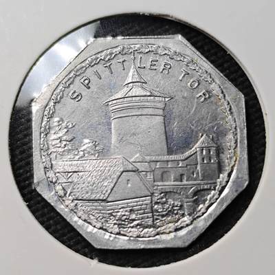 KK钱币收藏小铺  第397期 百期特怕（四拍之一） 2月预留时间 周末发货 -  ND(1919) 德紧纽伦堡 20芬尼铝币