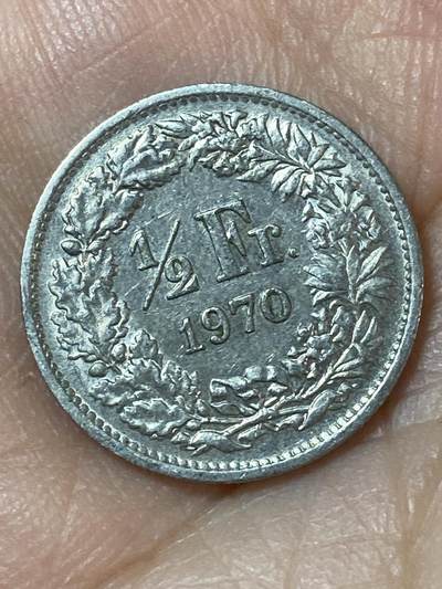 2026年第二十四场(总第一百九十三场）外国好品散币场(免佣金) - 瑞士🇨🇭1970年1/2法郎(第三版，无标版)
