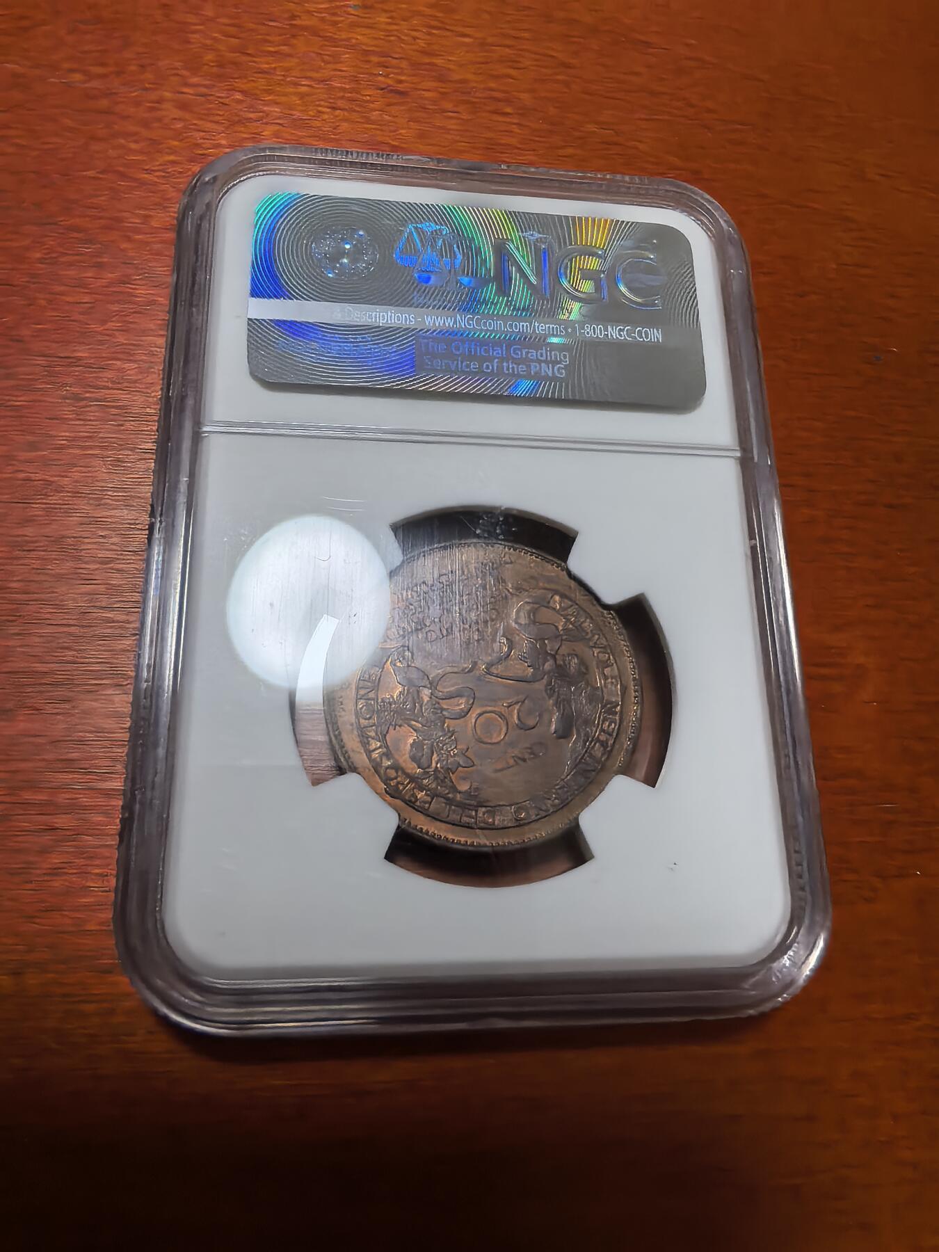 长老汇蛇年精选第一百场拍卖 1906意大利米兰国际展览会女神密涅瓦20分铜样币，NGC MS62BN，更高8枚，书价高，实物非常漂亮