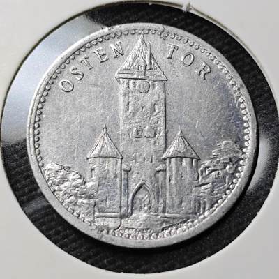 KK钱币收藏小铺  第397期 百期特怕（四拍之一） 2月预留时间 周末发货 - ND(1922) 德紧雷根斯堡 50芬尼铝币