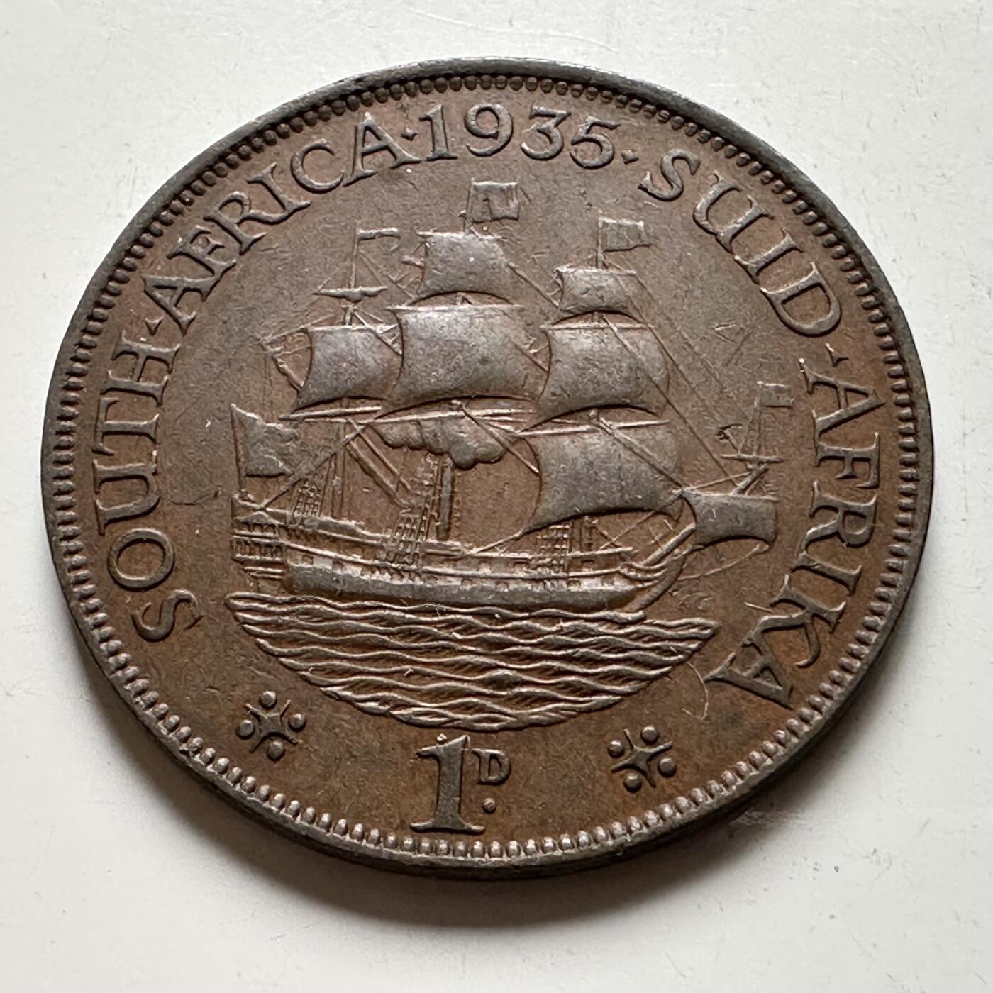 🌹外币初藏🌹🐯2026年第19场 快递已停，正月十五后再发 英属南非1935年一便士