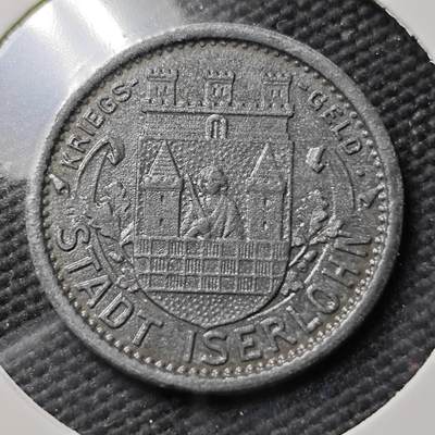 KK钱币收藏小铺  第397期 百期特怕（四拍之一） 2月预留时间 周末发货 -  1917 德紧伊瑟隆 10芬尼锌币