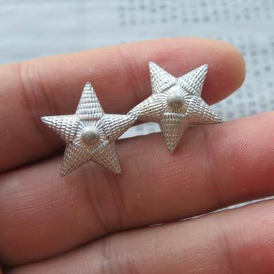 全品未使用62（55）校官肩章铝星星2个20mm - 全品未使用62（55）校官肩章铝星星2个20mm