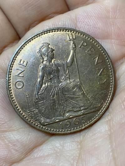 2026年第二十三场(总第一百九十二场）外国好品散币场(年后发货) - 英国🇬🇧1965年1便士(伊丽莎白二世青年桂冠第二版)