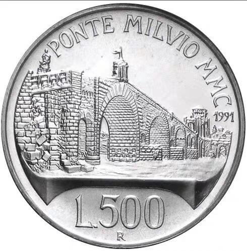 【币将精彩】世界钱币马年新春拍卖（2026-2-22） 意大利1991年米尔维奥桥纪念银币 克劳斯获奖币，15克，造币厂原封卡币。