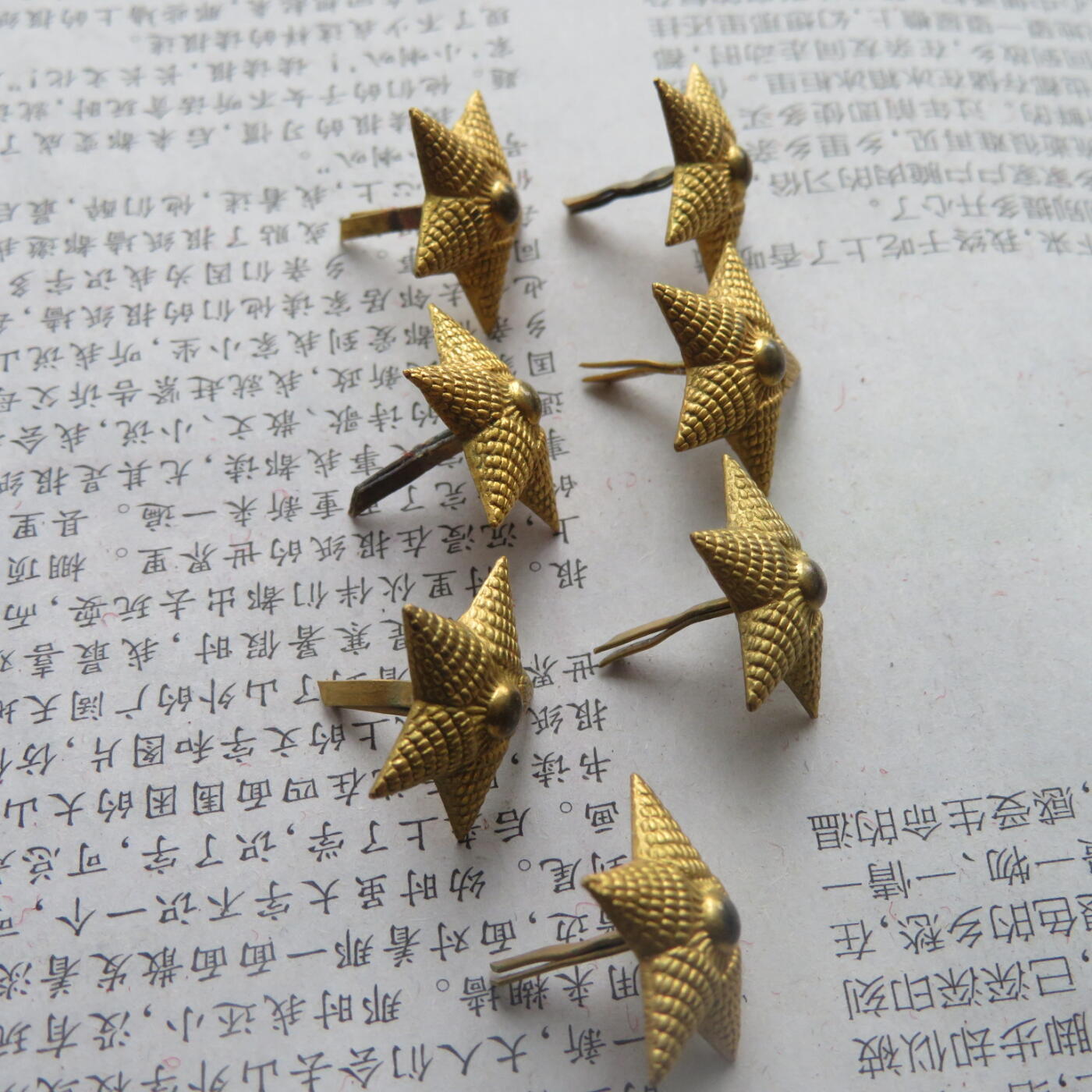 55技术尉官肩章18mm镀金黄星星7个一组