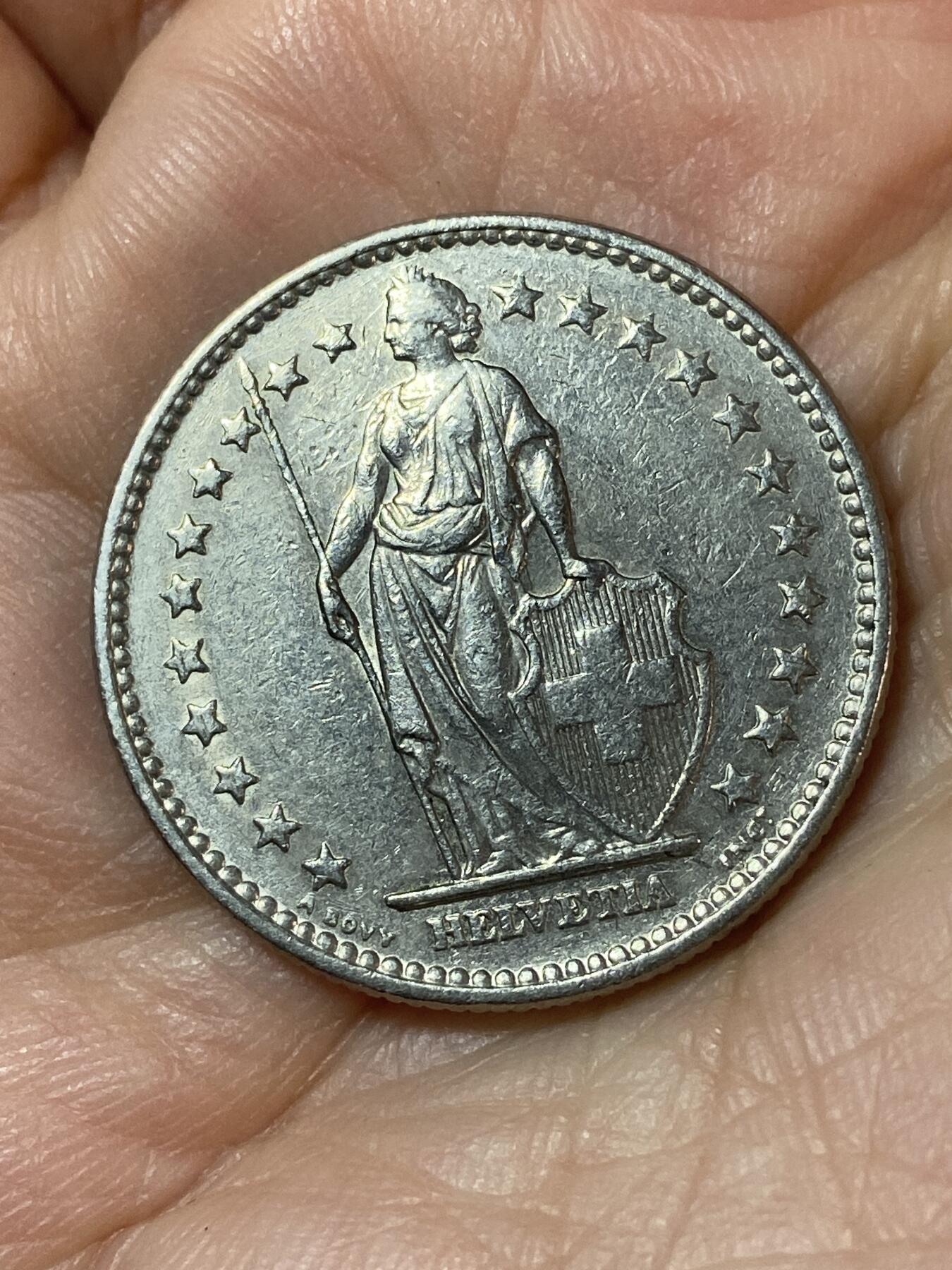 2026年第二十四场(总第一百九十三场）外国好品散币场(免佣金) 瑞士🇨🇭1969年2法郎(第三版早期年份，B标伯尔尼造)