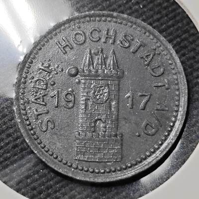 KK钱币收藏小铺  第397期 百期特怕（四拍之一） 2月预留时间 周末发货 - 1917 德紧赫赫施塔特 10芬尼锌币