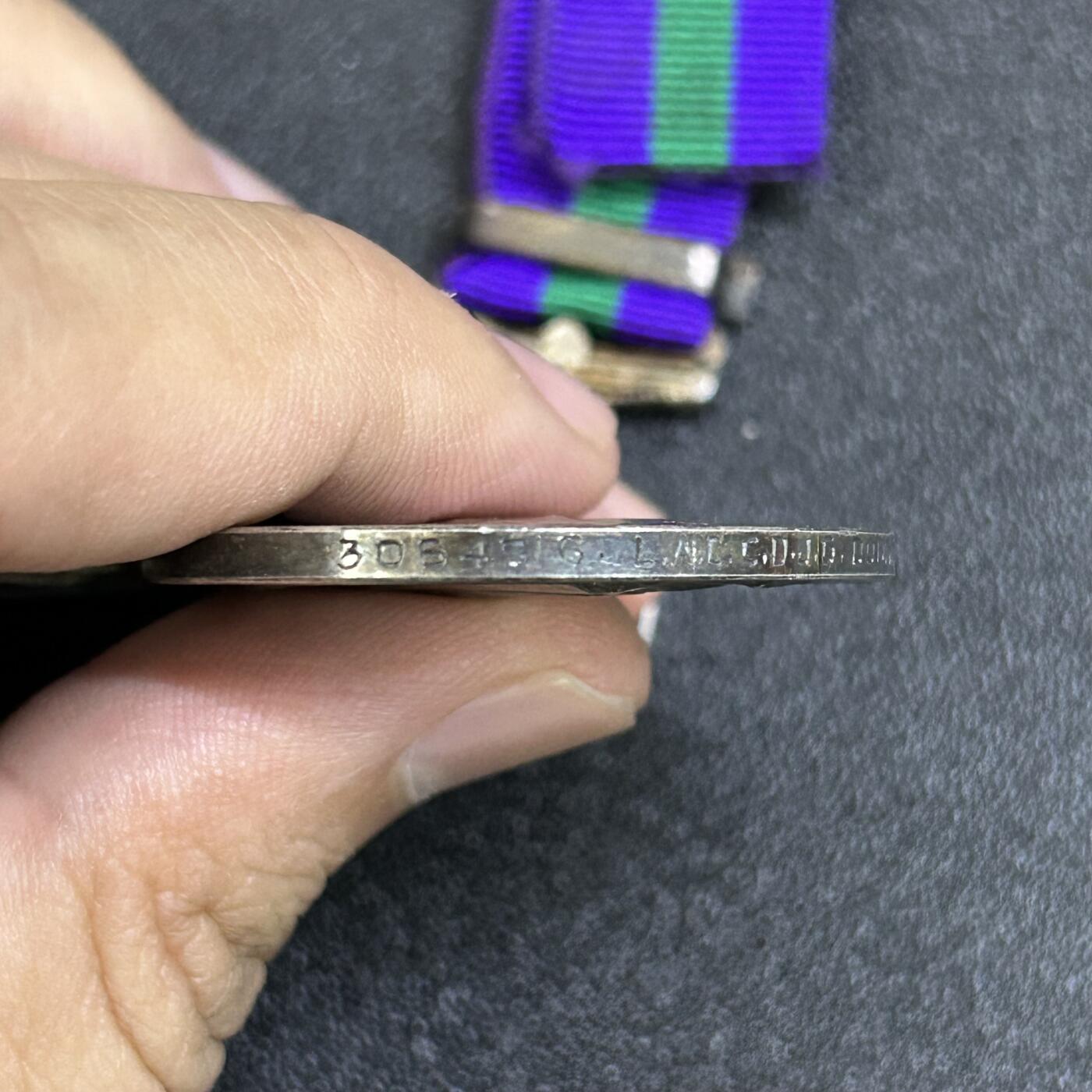 西秦中古拍卖第七十七期 2026马年新春专场 本场拍品年初九发出 英国长期服役奖章 带迷你章 均为银制 乔治六世版 巴勒斯坦1945-48勋条