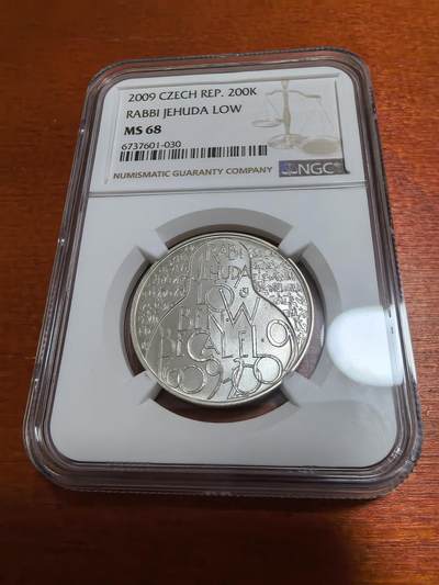 长老汇蛇年精选第一百场拍卖 - 2009捷克拉比耶户达200克朗银币，13克925银，NGC MS68，唯一亚军，更高1枚，11275枚