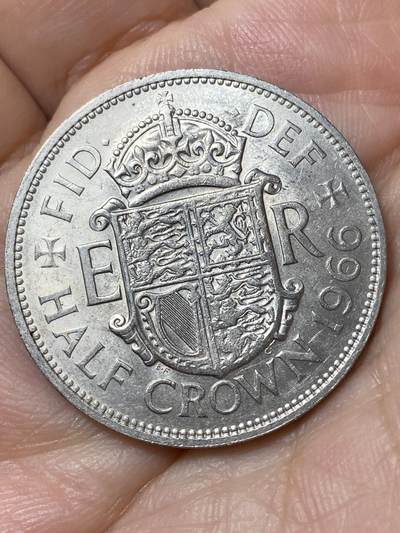 2026年第二十三场(总第一百九十二场）外国好品散币场(年后发货) - 英国🇬🇧1966年半克朗(伊丽莎白二世青年桂冠第二版)