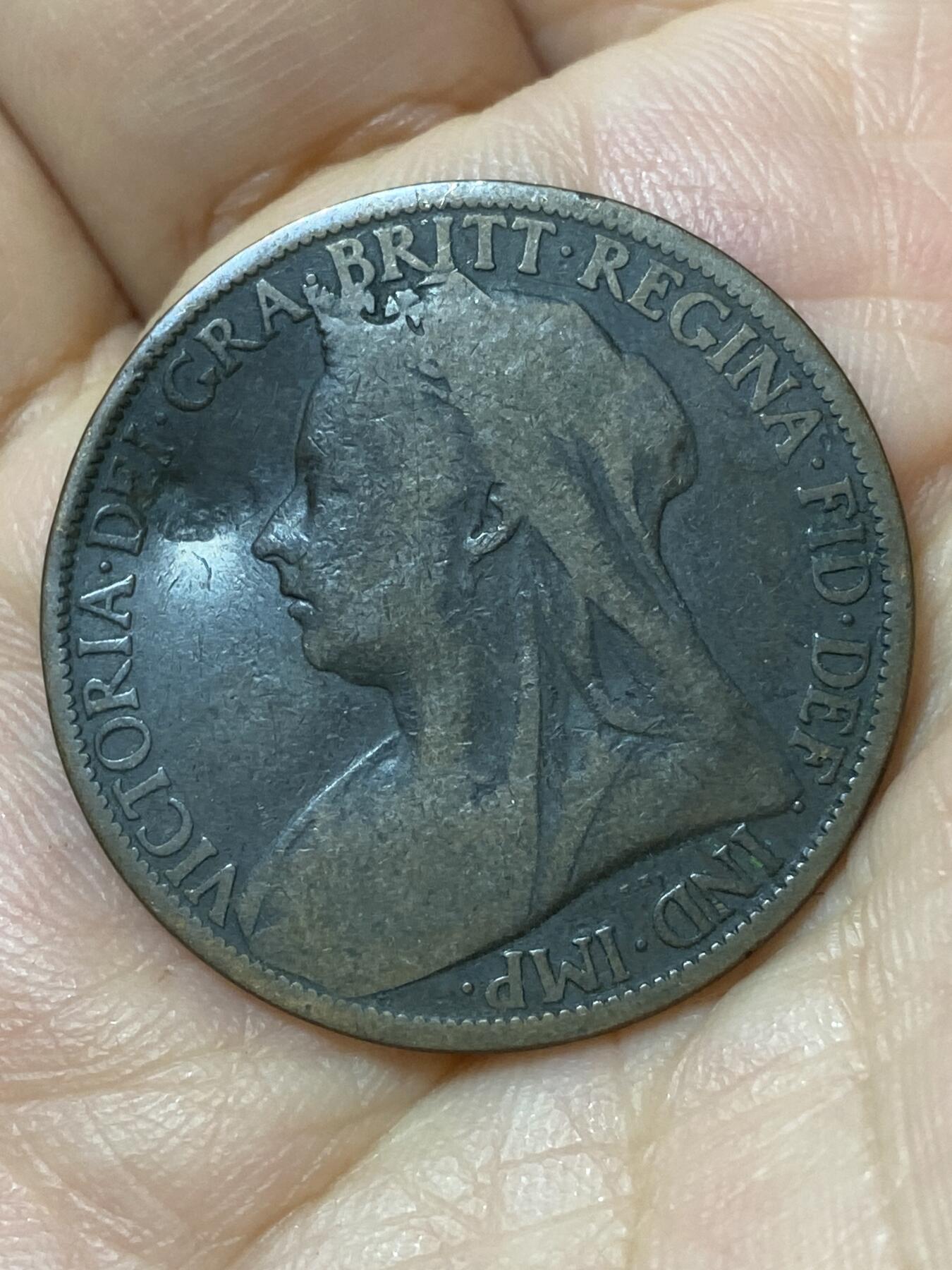 2026年第二十三场(总第一百九十二场）外国好品散币场(年后发货) 有伤–英国🇬🇧1900年1便士(维多利亚女王老年披纱)