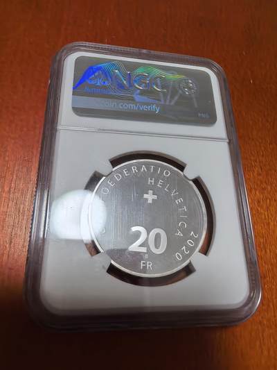 长老汇马年精选第十九场拍卖 2020瑞士阿尔卑斯山口公路20法郎精制银币，NGC PF70UC，三枚冠军之一