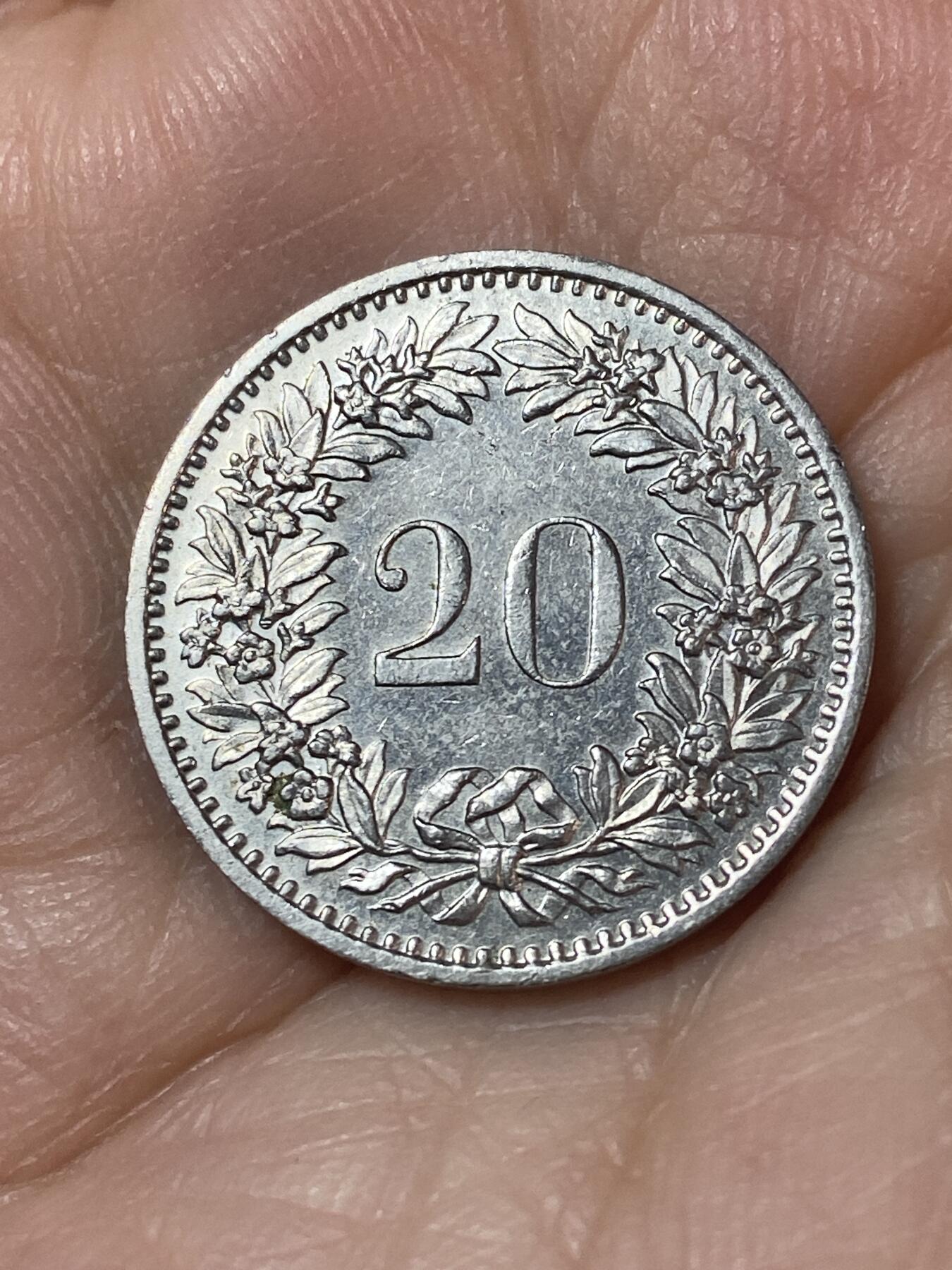 2026年第二十四场(总第一百九十三场）外国好品散币场(免佣金) 瑞士🇨🇭1980年20拉彭(第三版，无标版)