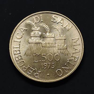 【全场包邮】纯粹捡漏拍503场 - 圣马力诺1975年500里拉圣人马力诺纪念银币【29毫米11克83.5%】