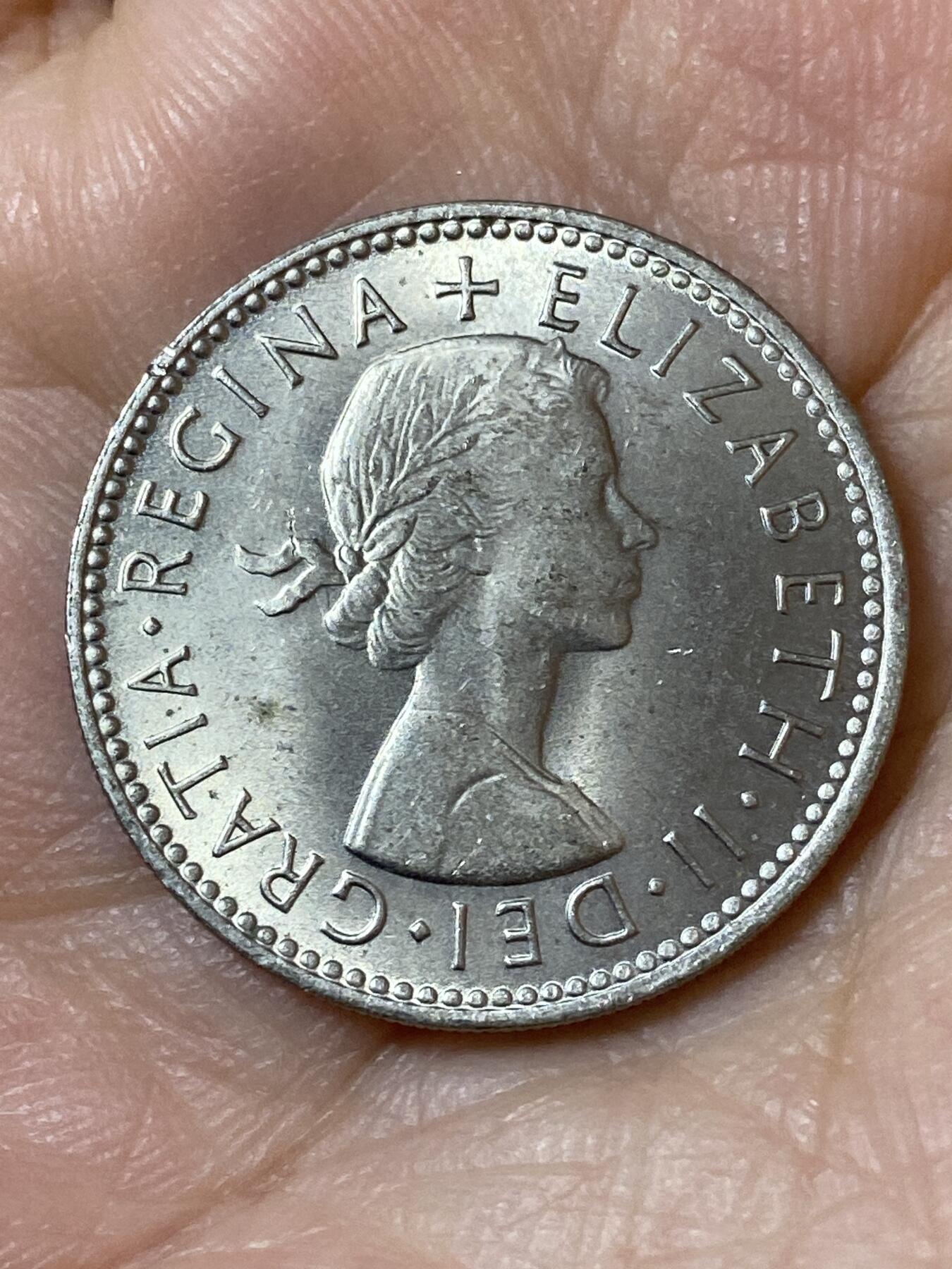 2026年第二十三场(总第一百九十二场）外国好品散币场(年后发货) 英国🇬🇧1966年1先令(伊丽莎白二世青年桂冠第二版，苏格兰盾徽版)