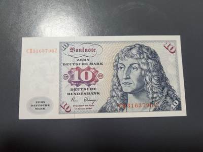 2月11号晚上8点 外国纸币自动截拍第24场 - 德国1980年10马克 新品