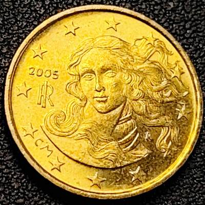 泉币菌-第191场- 迎春节专场 本场拍品多 请提前出价 年前能发货的最后一场（本期结束后 明天 2月14日发货 请及时付款） - 欧元 意大利2005年10欧分铜币 女神维纳斯 19.75MM 