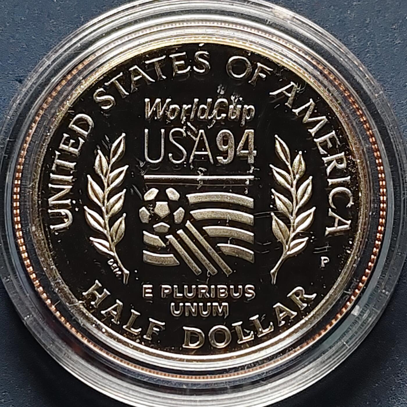 【全场包邮】纯粹捡漏拍502场 美国1994年半元美国世界杯精制纪念币
