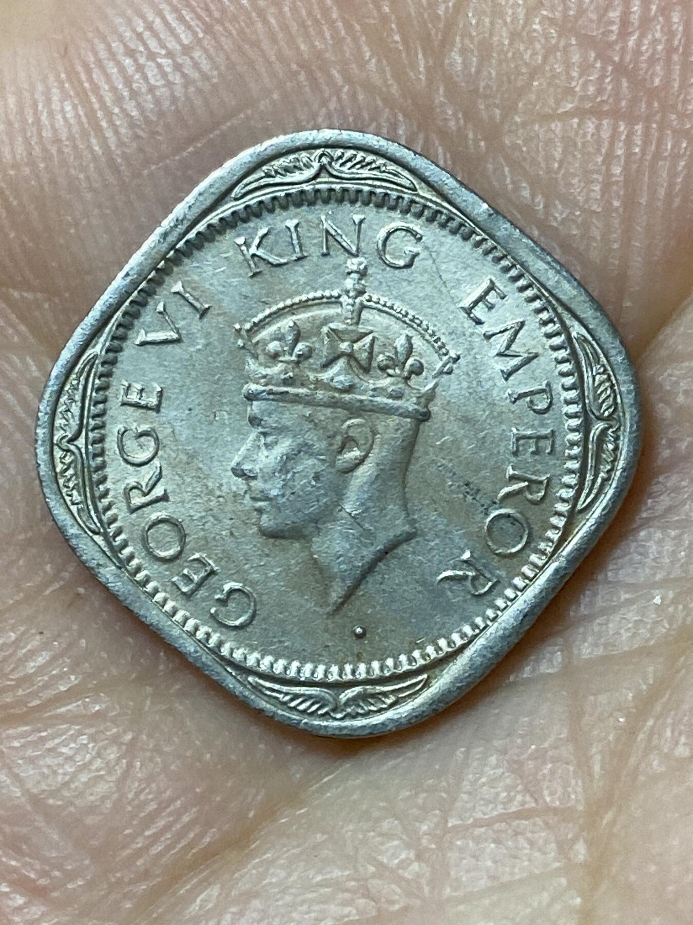 2026年第二十三场(总第一百九十二场）外国好品散币场(年后发货) 原光好品–英属印度1946年1/2安娜(乔治六世第三版首发年)