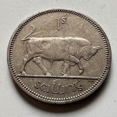 🌹外币初藏🌹🐯2026年第19场 快递已停，正月十五后再发 - 爱尔兰1962年一先令 b