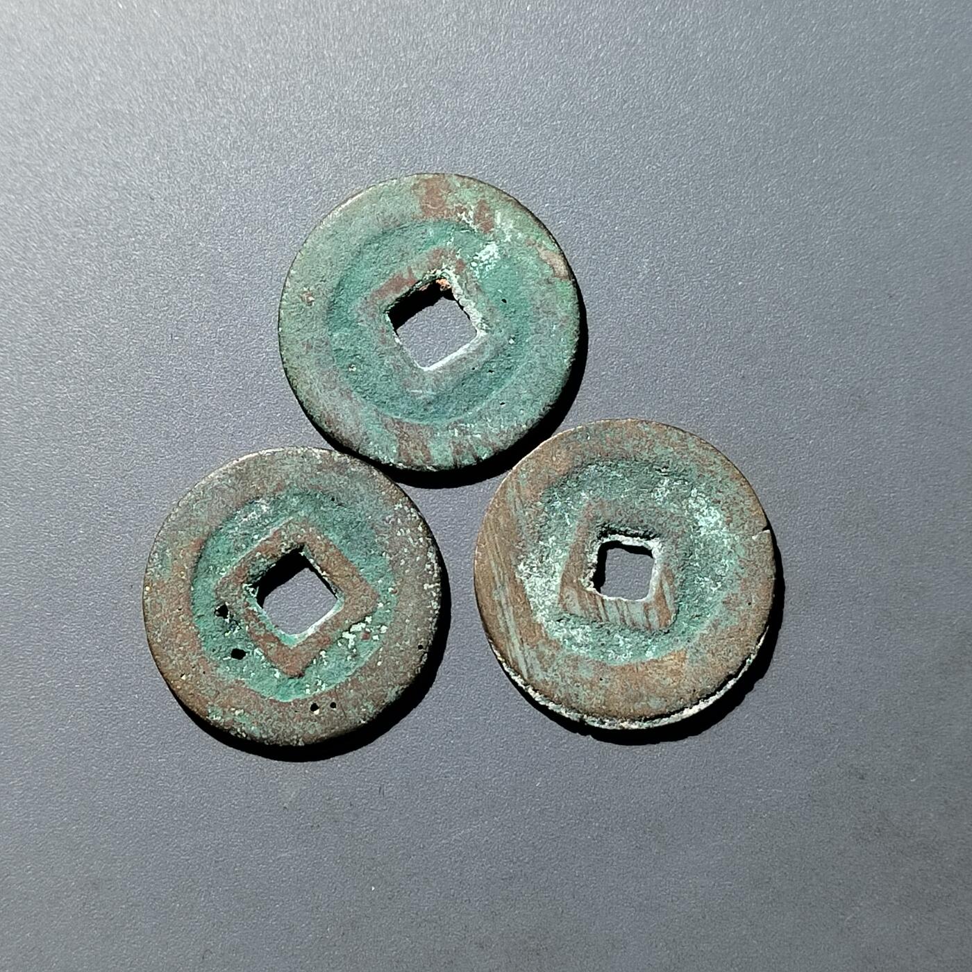 PCAI钱币  21-757钱币铜元小专场 洪化通宝三枚