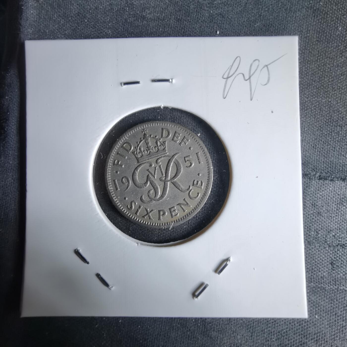 沼泽如烟--第992场 英国1951年6便士