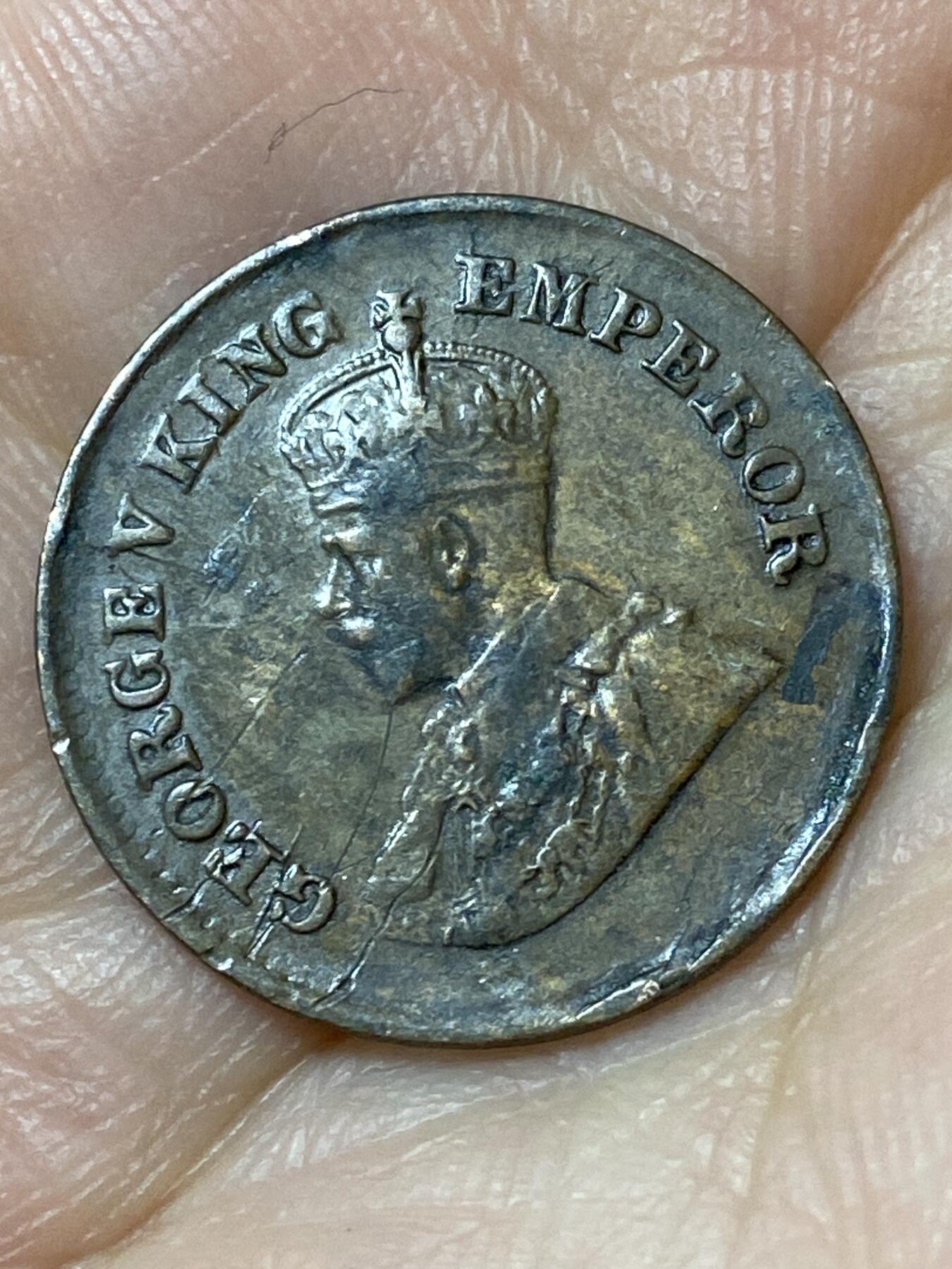 2026年第二十三场(总第一百九十二场）外国好品散币场(年后发货) 英属印度1929年1/2派士(乔治五世时期，C版加尔各答造)