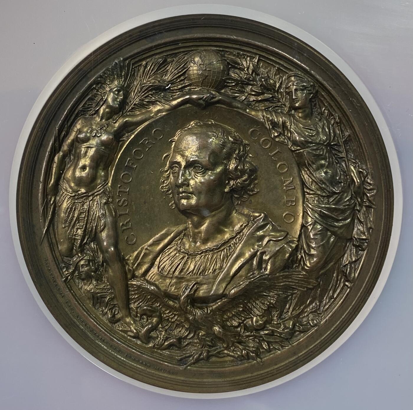 万国钱币拍卖第061期（马年首拍） NGC MS62 1892年美国哥伦比亚世界博览会哥伦布发现新大陆纪念大铜章 59MM 94.3G 经典设计的卓越铜章 被认为是哥伦布奖章中最好的品类之一