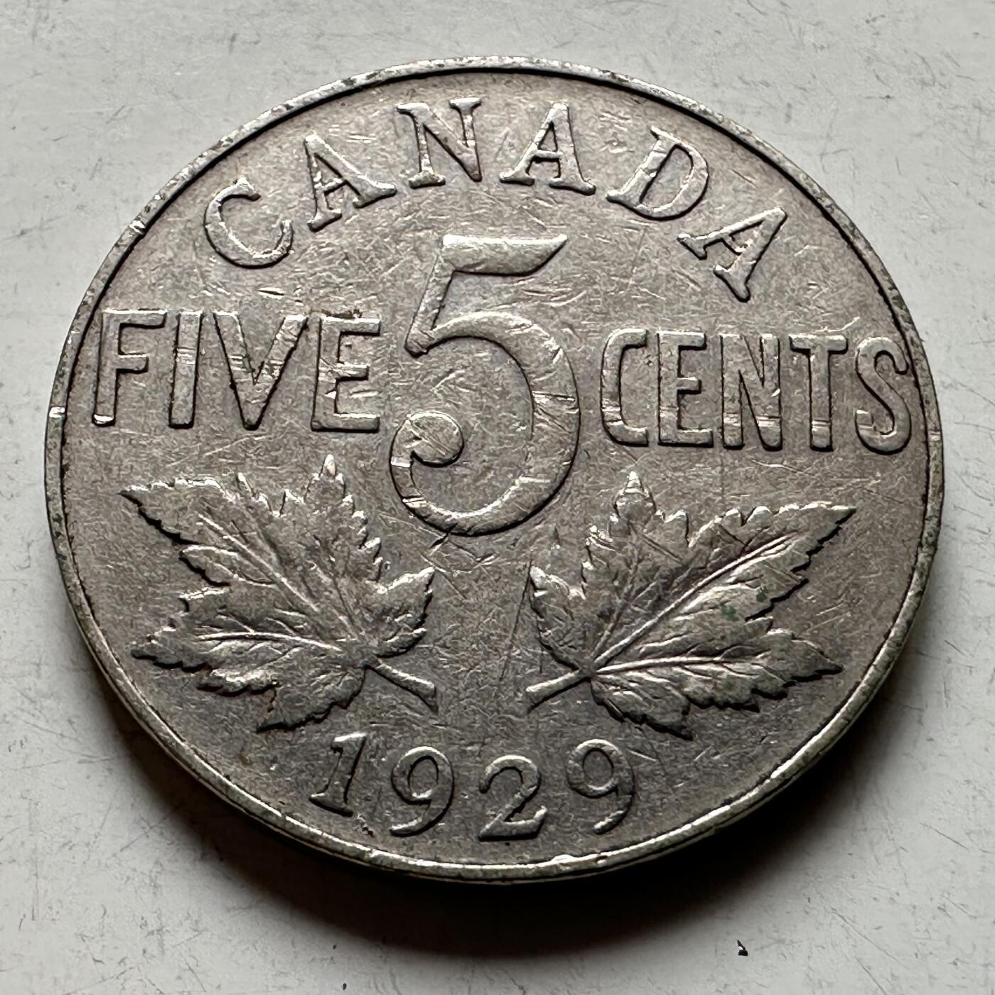 🌹外币初藏🌹🐯2026年第19场 快递已停，正月十五后再发 加拿大1929年五分