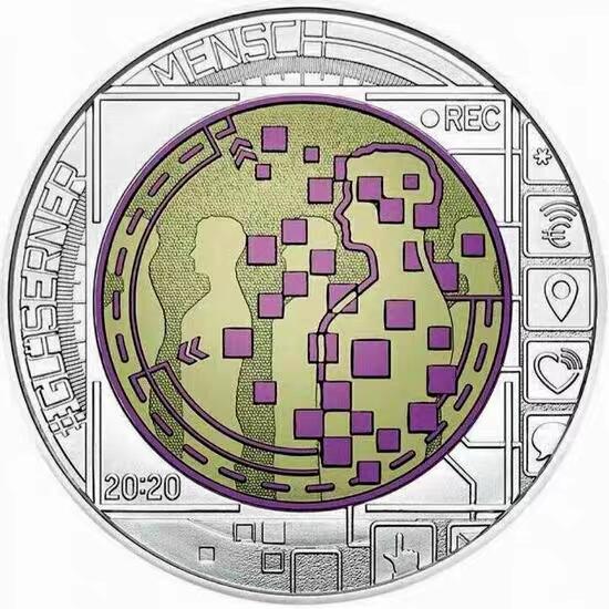【币将精彩】世界钱币马年新春拍卖（2026-2-22） 克劳斯获奖币奥地利2020年大数据银铌双金属币带证书包装