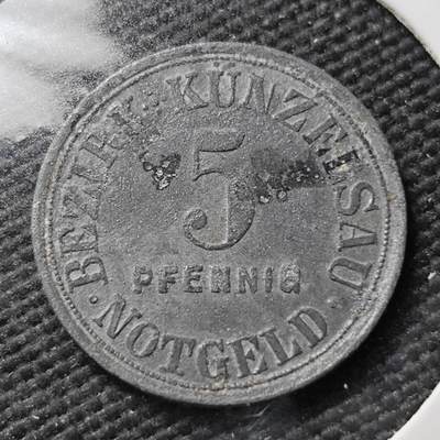 KK钱币收藏小铺  第397期 百期特怕（四拍之一） 2月预留时间 周末发货 -  1918 德紧巴特洪堡 5芬尼锌币