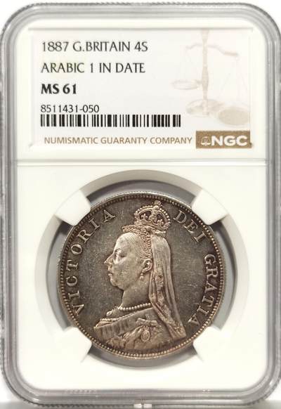 博洋堂蛇年收官专场暨第161期（全场包邮） - NGC MS61 PL质感英国1887年高冠双弗洛林，分数虽然不高，但PL感极强，能清晰映出手指，这种镜面感实在难得