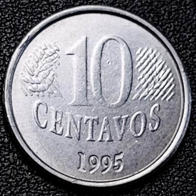 泉币菌-第191场- 迎春节专场 本场拍品多 请提前出价（本期结束后 明天 2月14日发货 请及时付款） - 橄榄枝女神 巴西10克鲁塞罗硬币 1995年 22mm